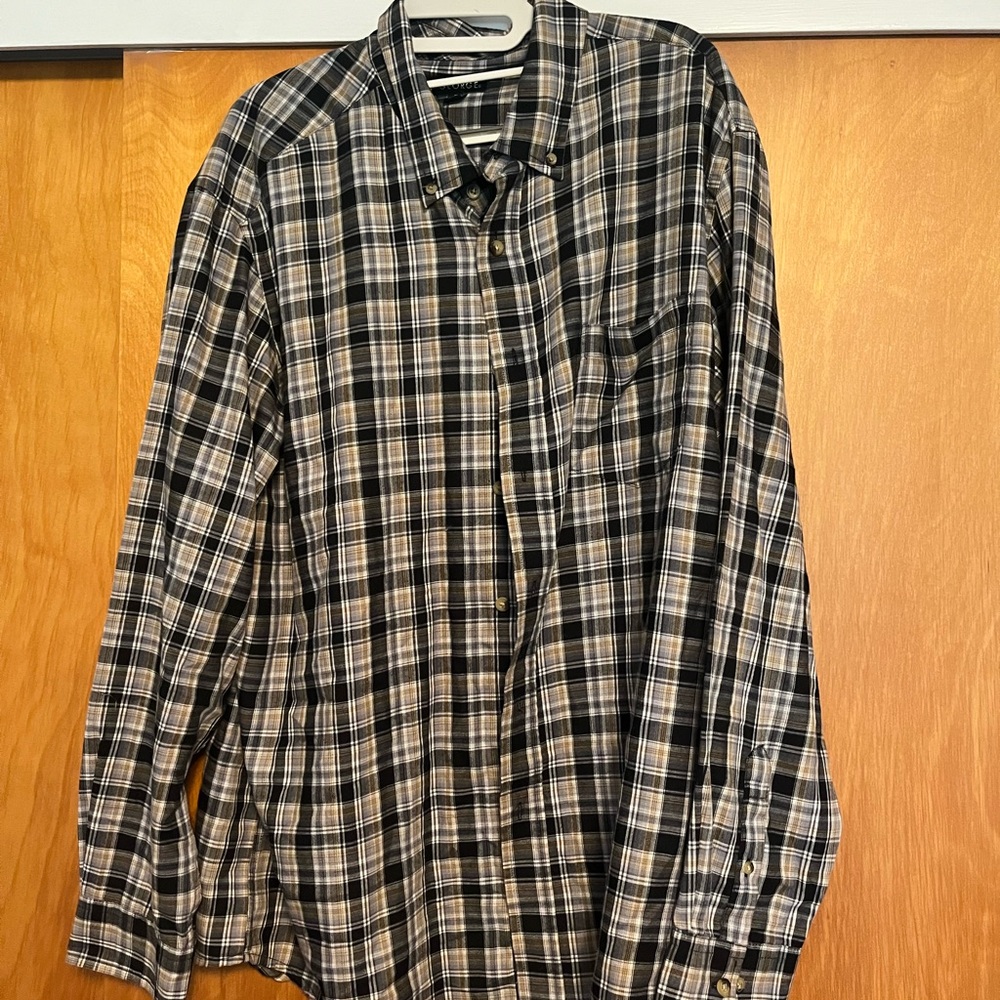 George Men's Plaid Button-Down Shirt